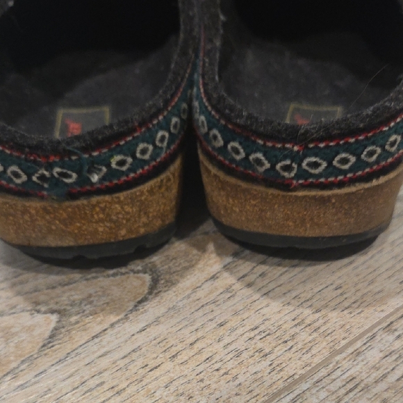 Haflinger Black Mules with Patterned Trim - Picture 7 of 16